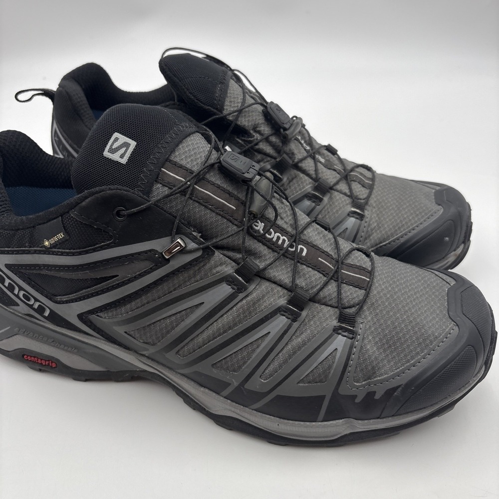 Salomon X Ultra Gortex Men's Trail Hiking Shoes Size 11 Gray & Black Sneakers - Picture 2 of 12